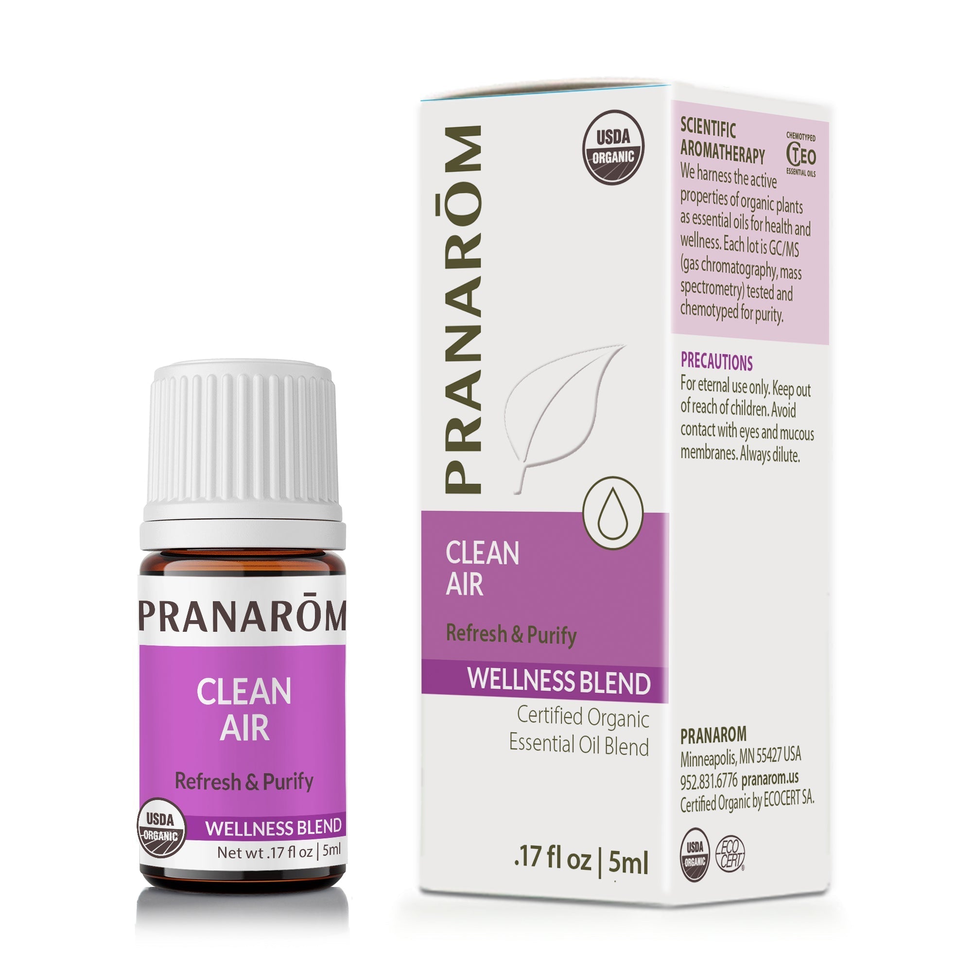 Clean Air Essential Oil Wellness Blend - Bio | Pranarôm
