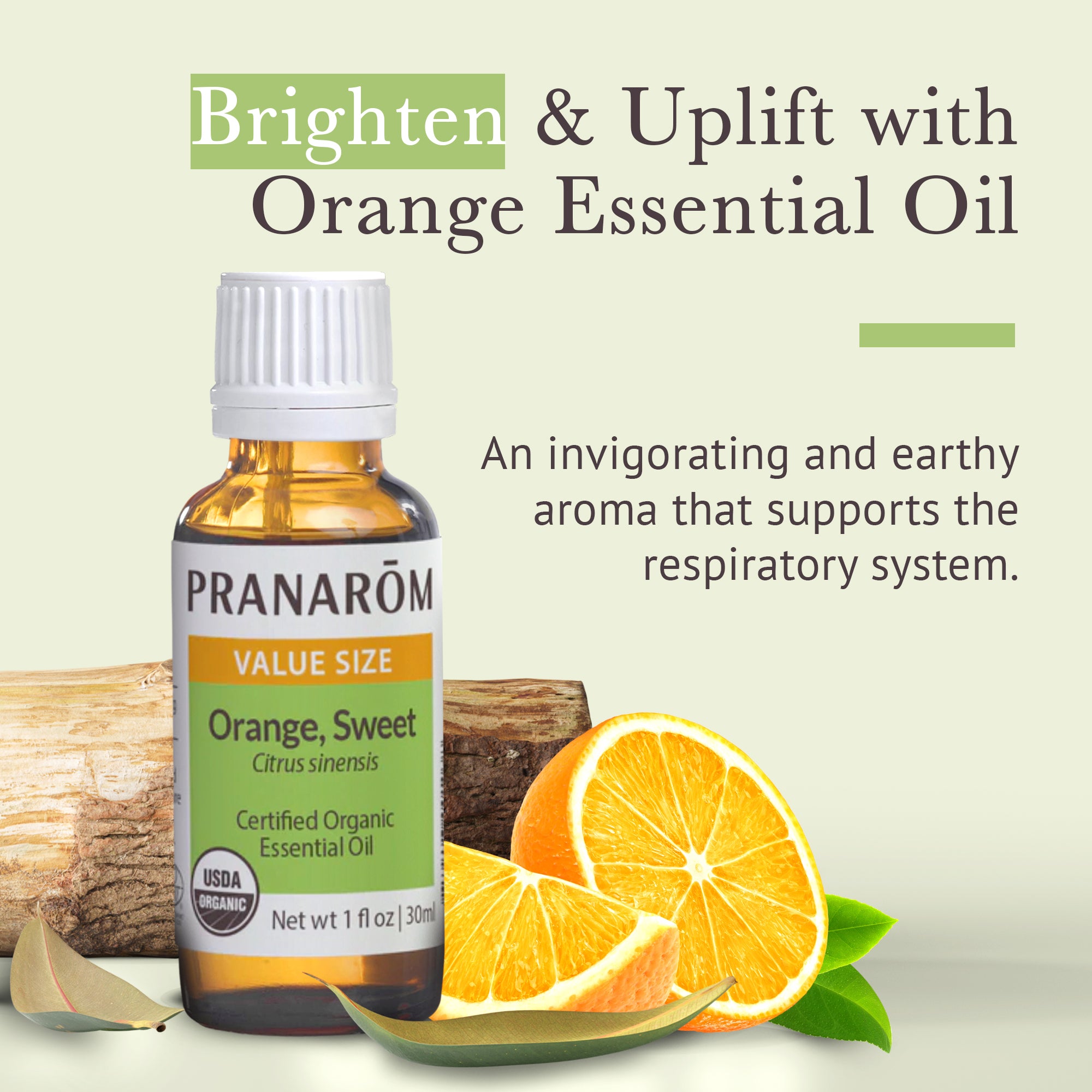 Orange, Sweet Essential Oil - Bio | Pranarôm