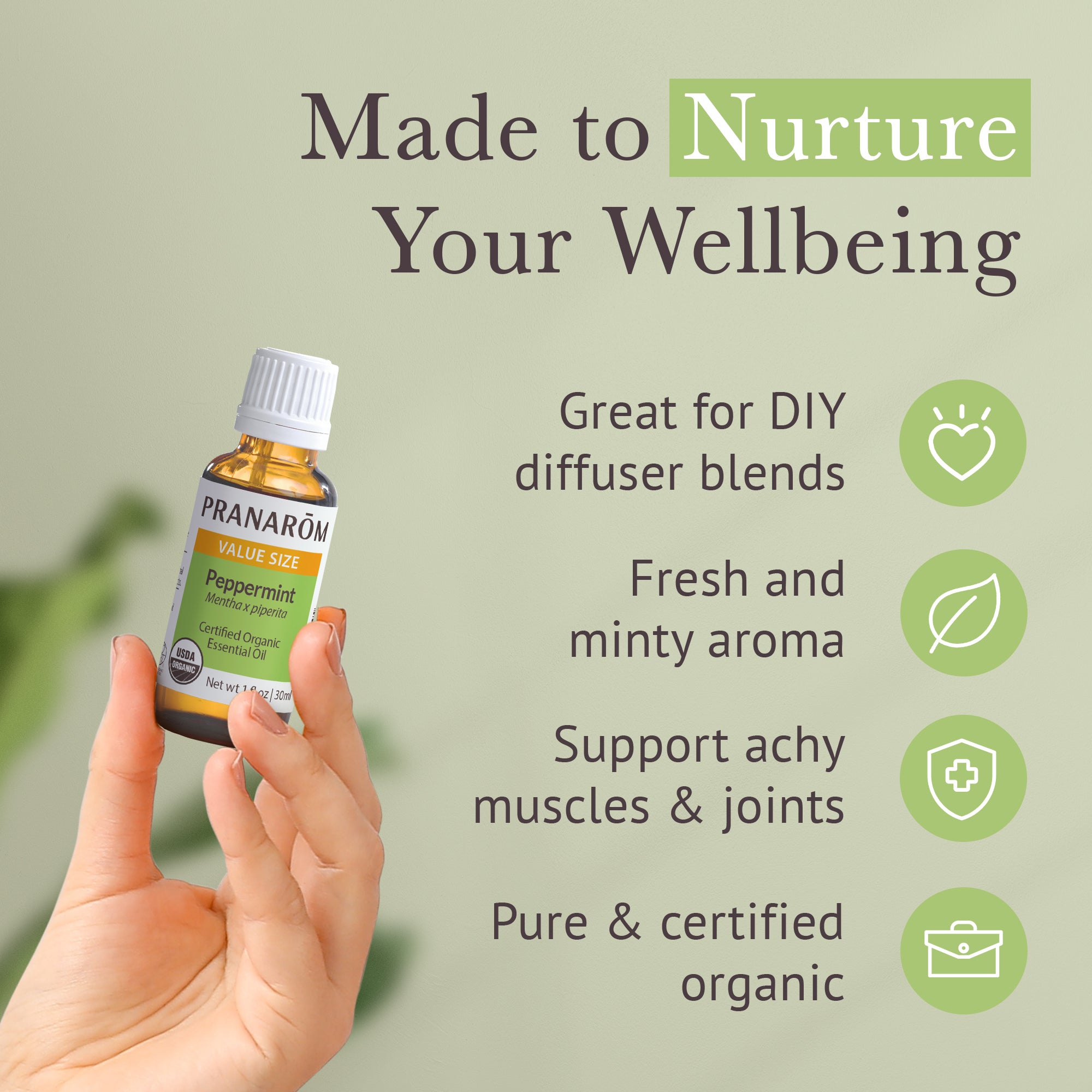 Peppermint Essential Oil - Bio | Pranarôm