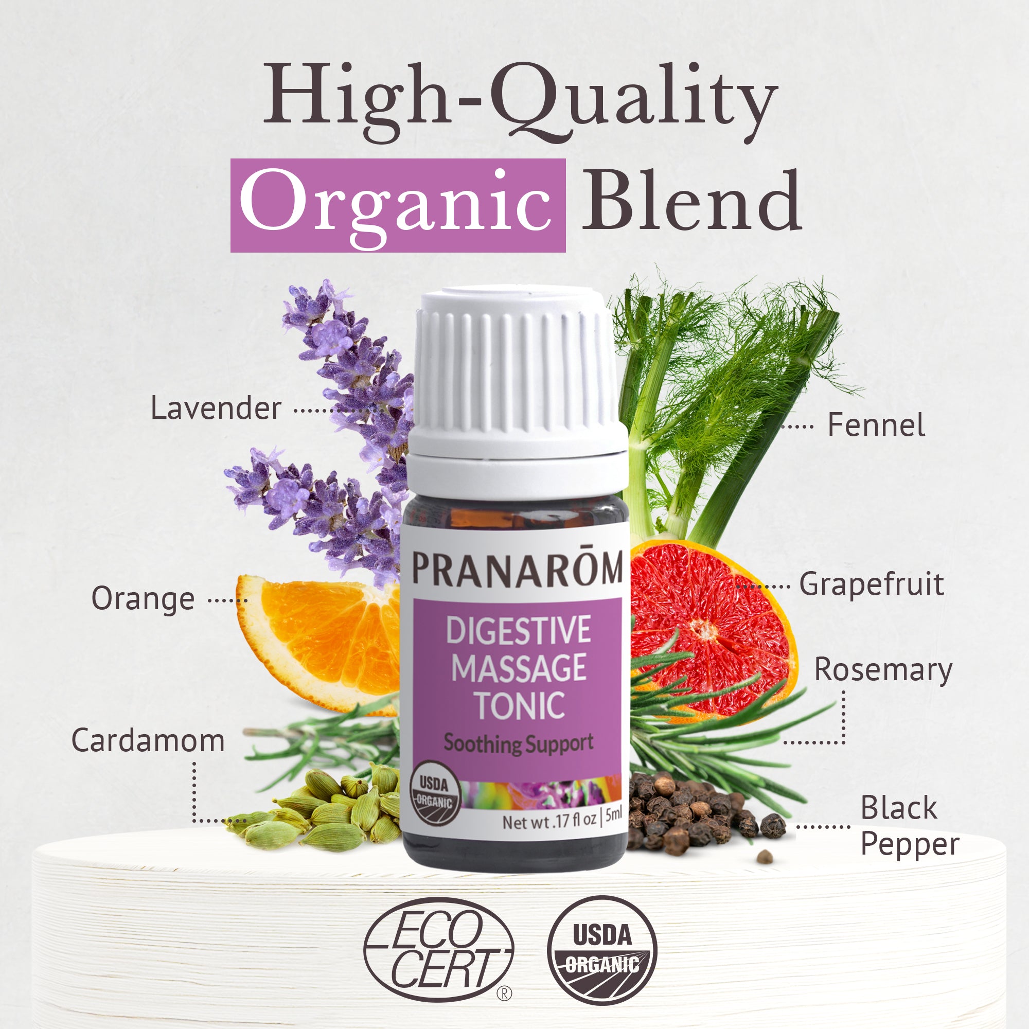 Digestive Massage Tonic Essential Oil Wellness Blend - Organic