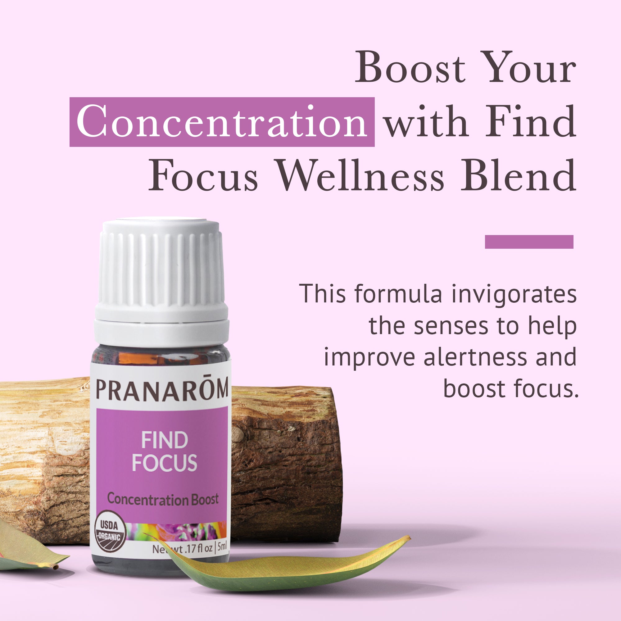 aphrodiana Excellent Essence 30ml 1本 Find Focus Essential Oil Wellness Blend - Organic | Pranarôm