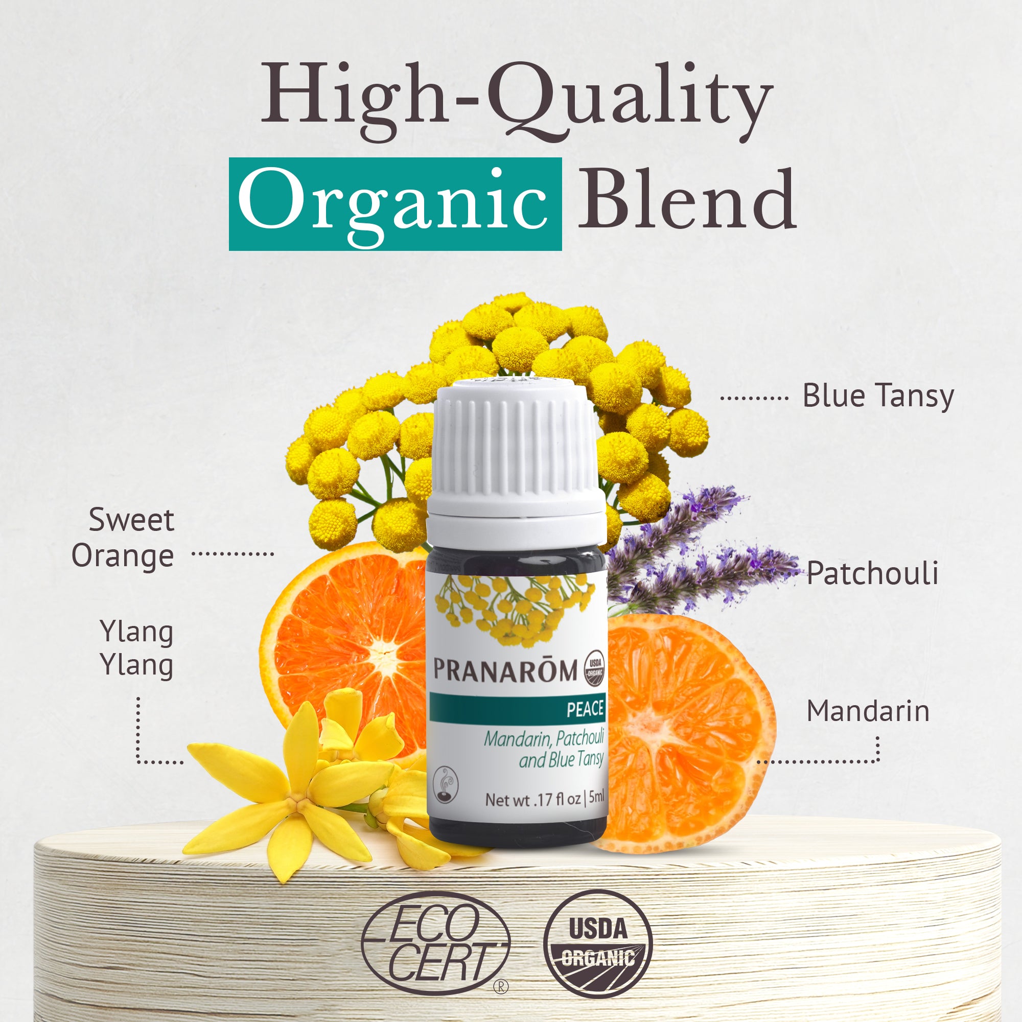 Peace Essential Oil Diffusion Blend - Organic | Pranarôm