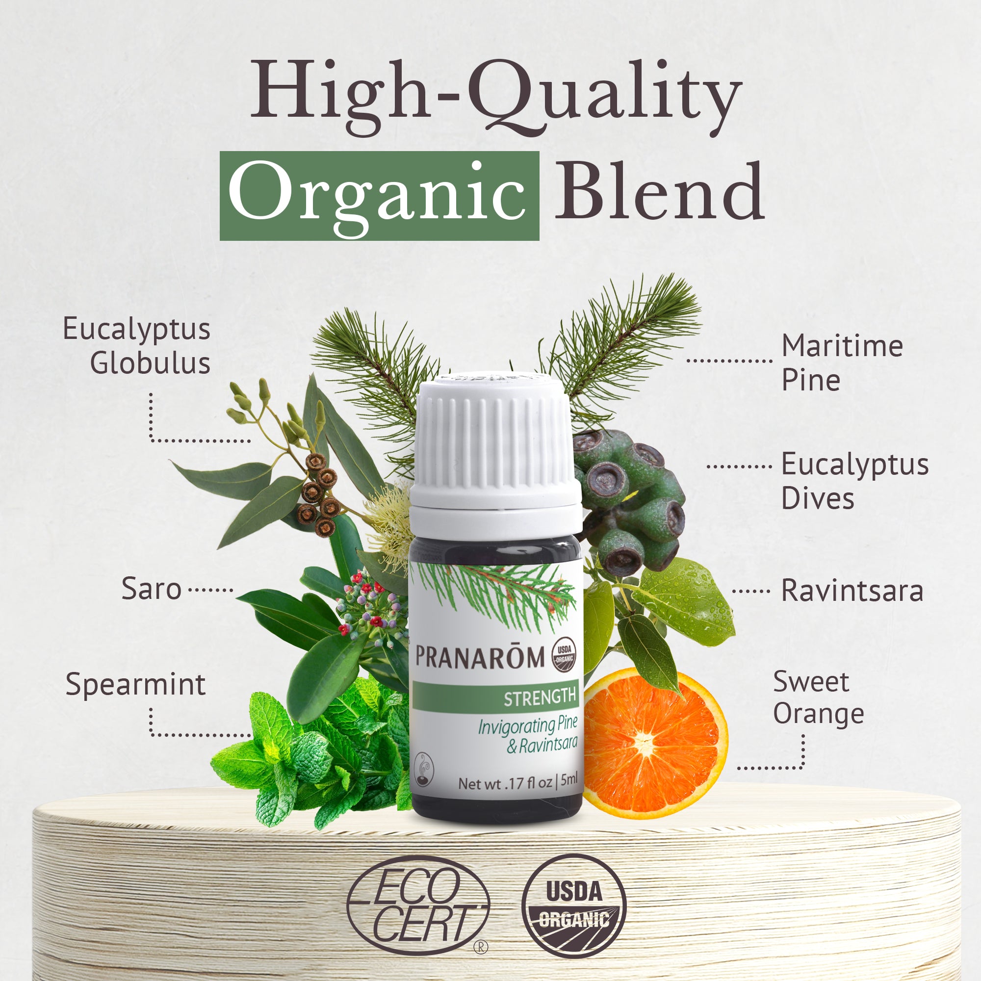 Strength Essential Oil Diffusion Blend - Organic | Pranarôm