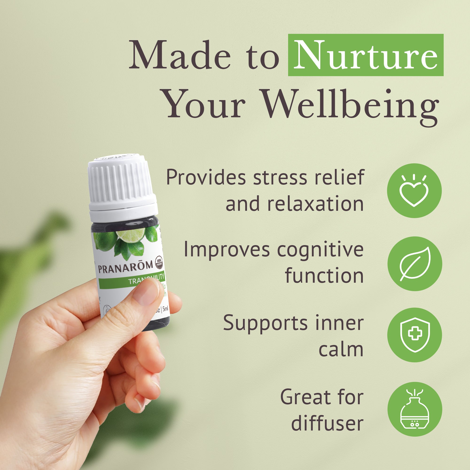 Tranquility Essential Oil Diffusion Blend - Organic | Pranarôm