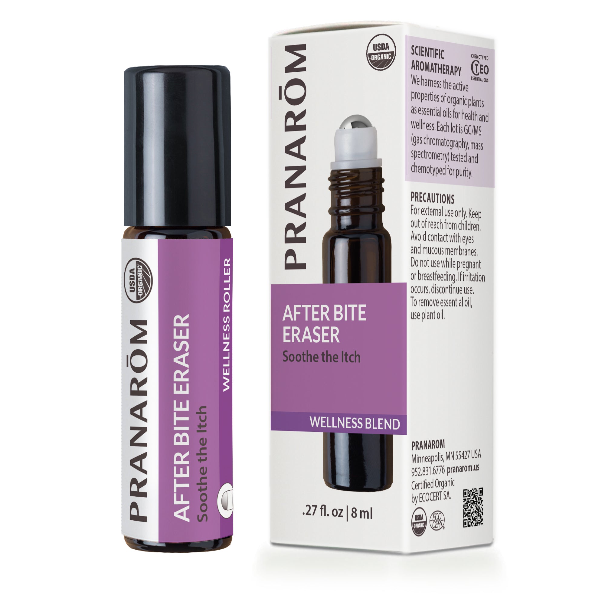 After Bite Eraser Roller Essential Oil Wellness Blend - Organic