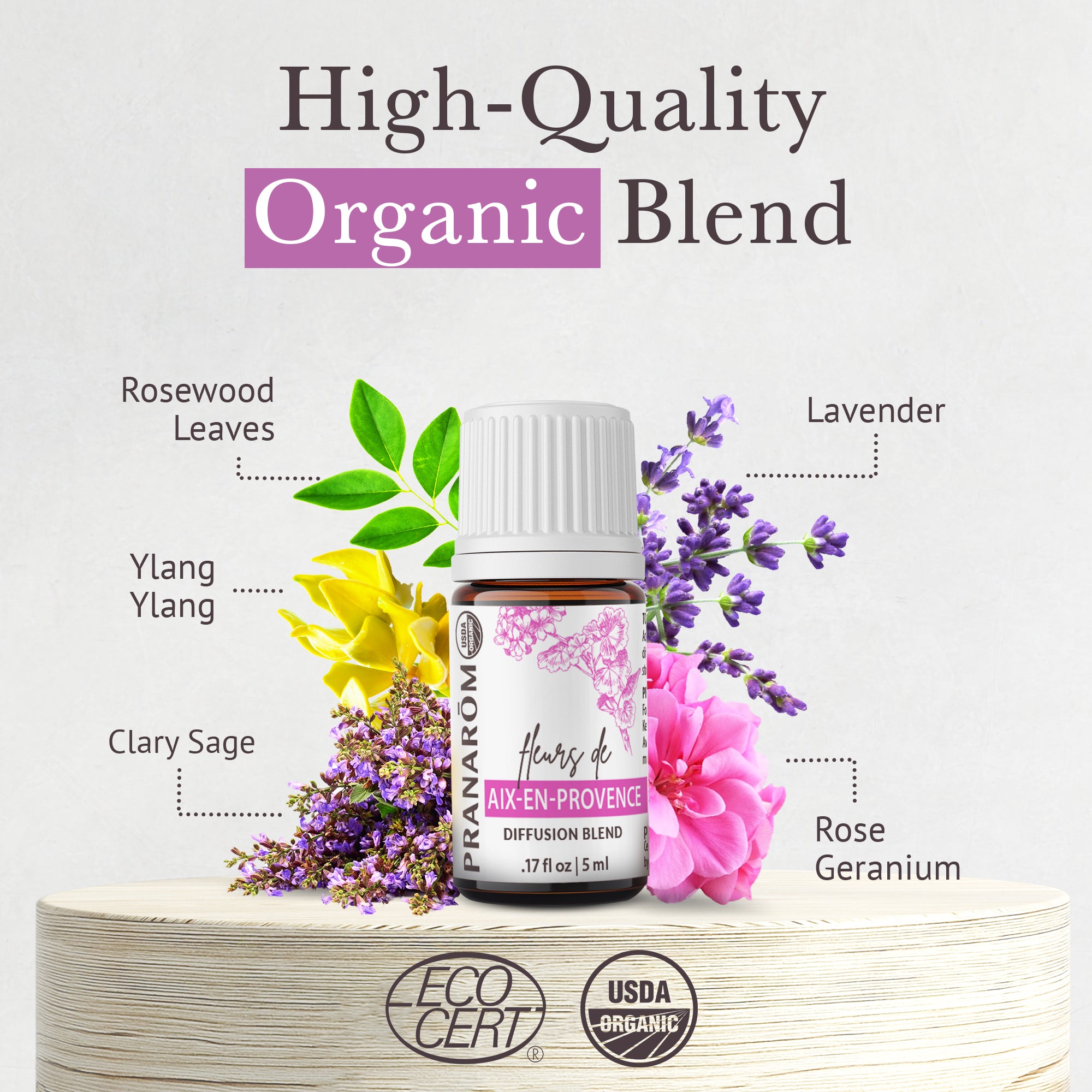 Aix-en-Provence Essential Oil Diffusion Blend - Organic | Pranarôm