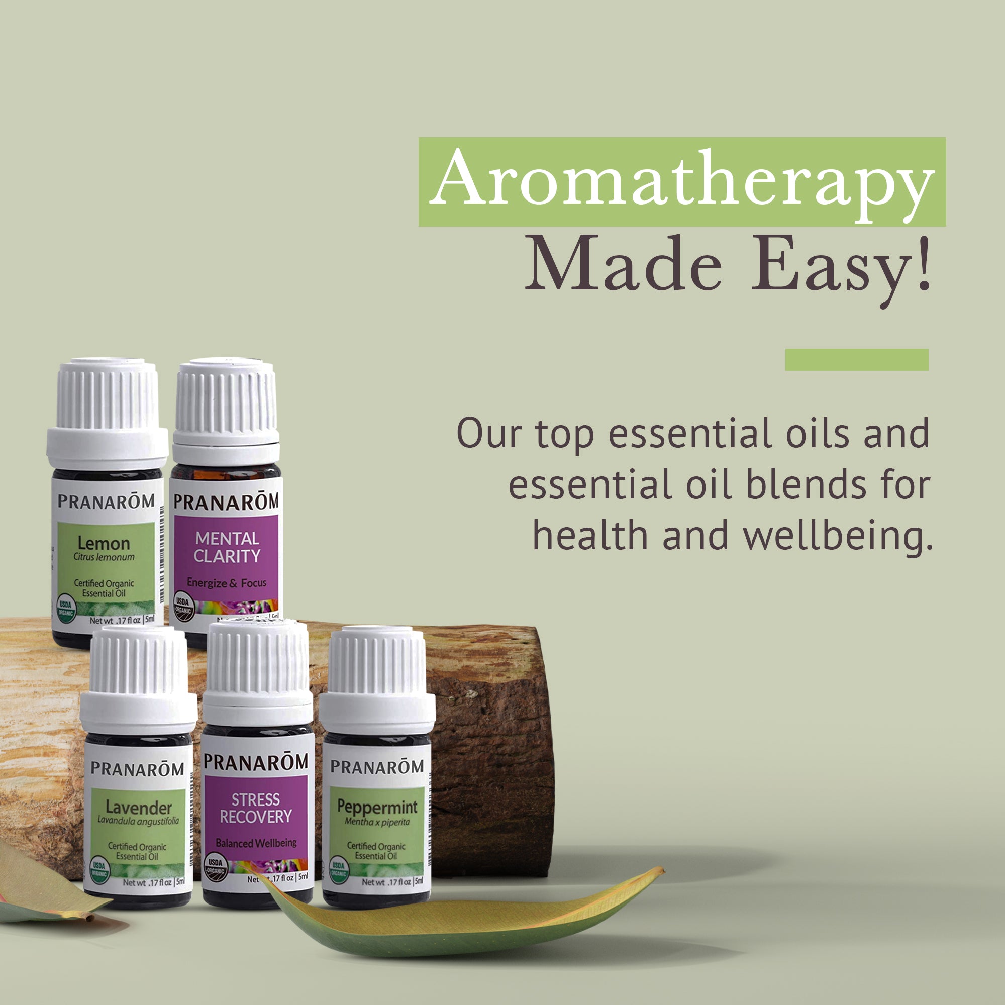 『訳あり　期限切れ　新品』PRANARÔM エッセンシャルオイル 5本セット Essential Oil Starter Kit | Pranarôm