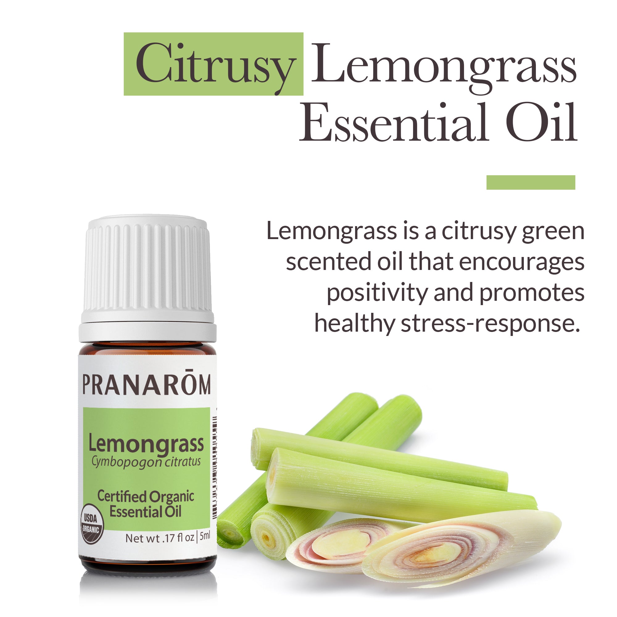 Lemongrass Essential Oil - Organic | Pranarôm