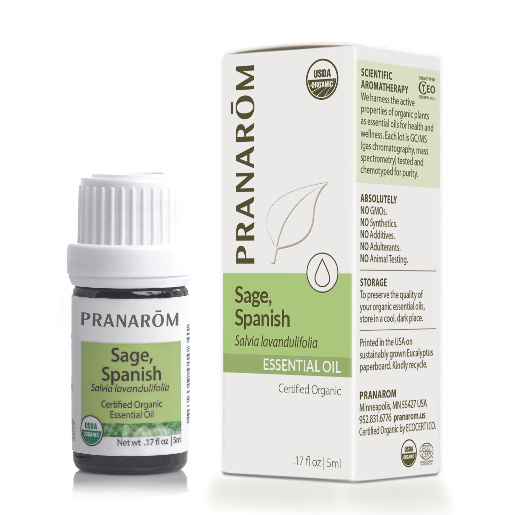 Sage, Spanish Essential Oil - Bio | Pranarôm