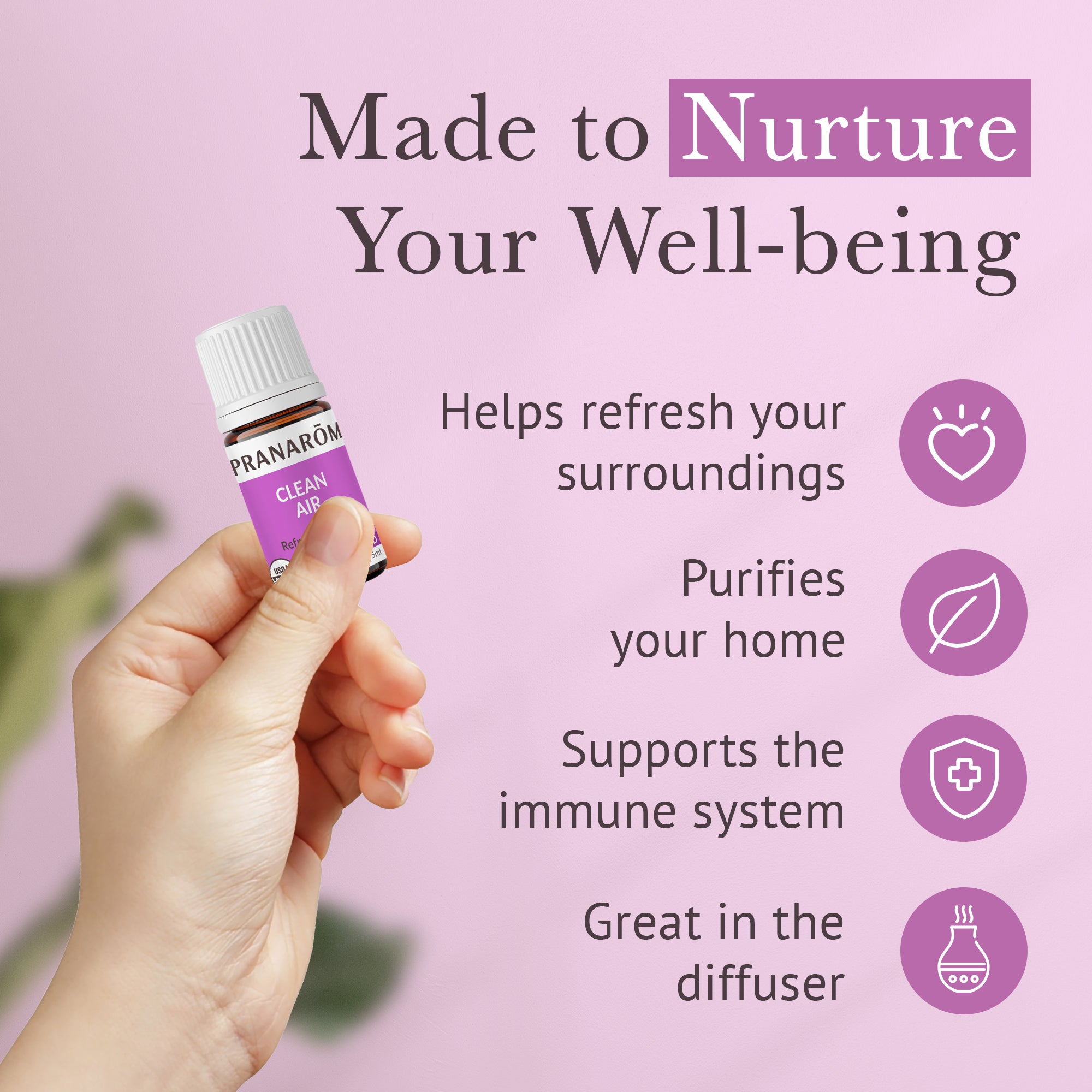 Clean Air Essential Oil Wellness Blend - Bio | Pranarôm