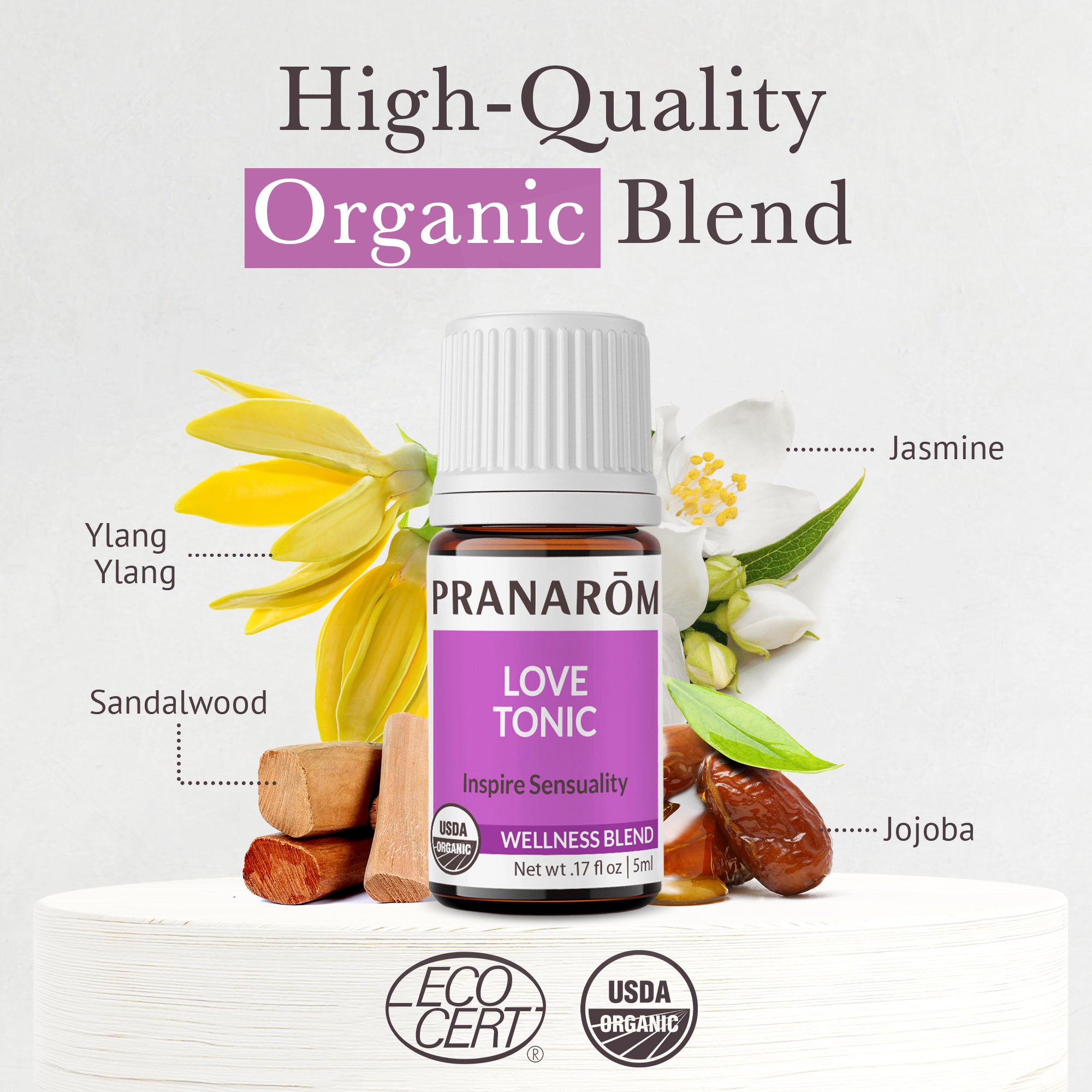 Love Tonic Essential Oil Wellness Blend - Organic | Pranarôm