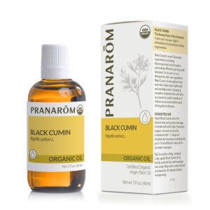 Pranarom Certified Organic Black Cumin Virgin Plant Oil Bottle and Box
